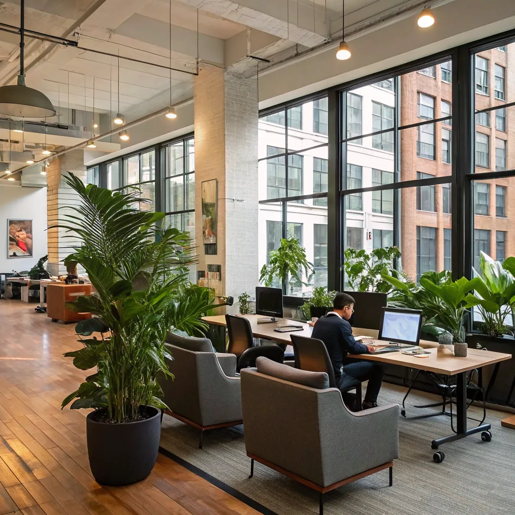 Modern coworking office space